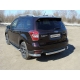 Защита задняя овальные короткие уголки 75х42 мм ТСС для Subaru Forester 2016-2018